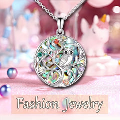 Owl Tree Of Life Pendant Necklace Gift For Girls