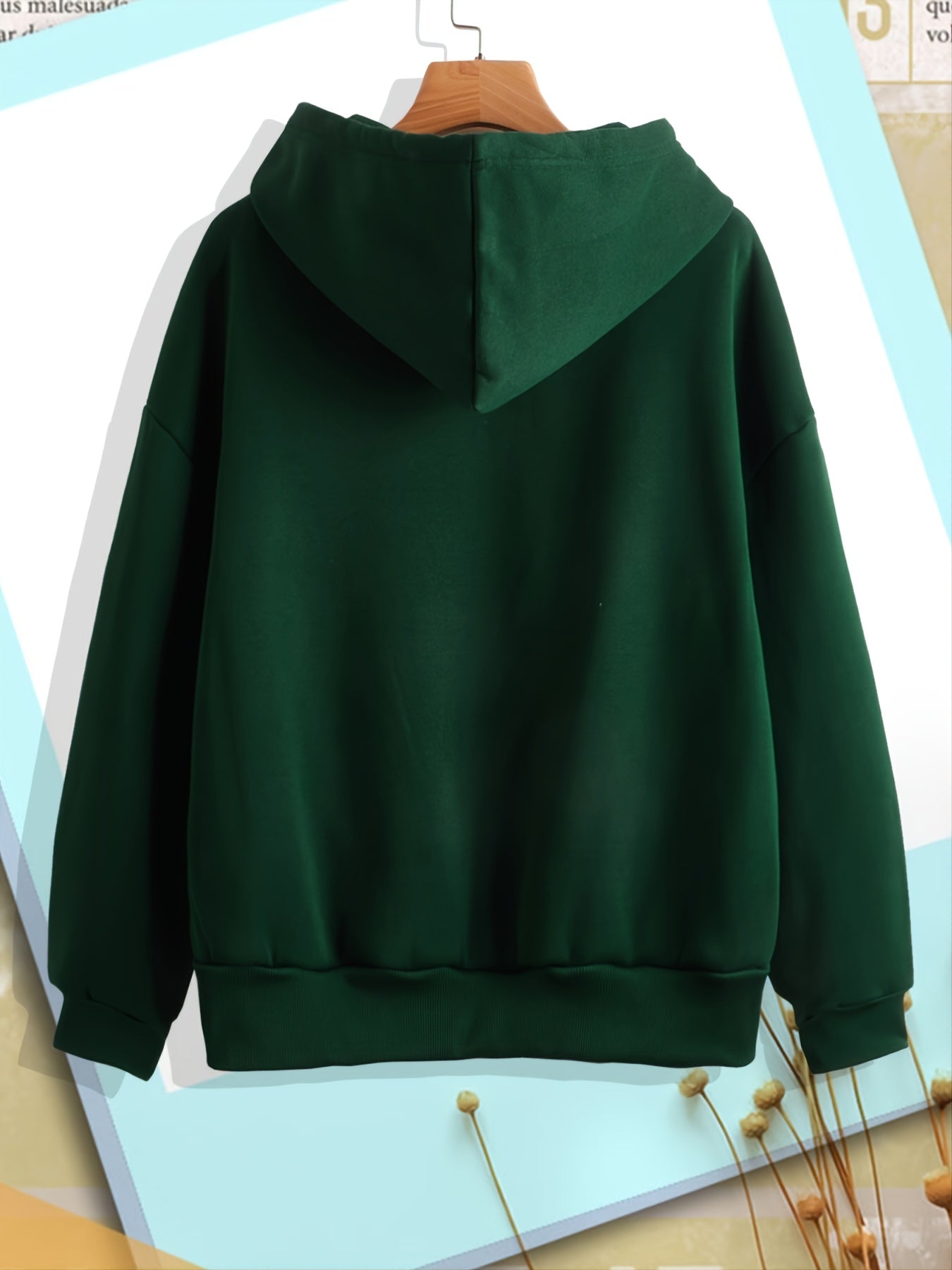 Solid Zip Up Hoodie With Pocket Drawstring Long Sleeves Active Hooded Sweatshirt
