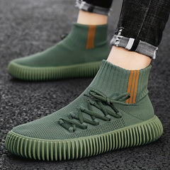 Men's Knit Slip-On Casual Shoes Lightweight Breathable Sock Shoes