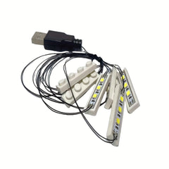 LED Building Block Lighting Kit 4 Warm 1x4 Bricks
