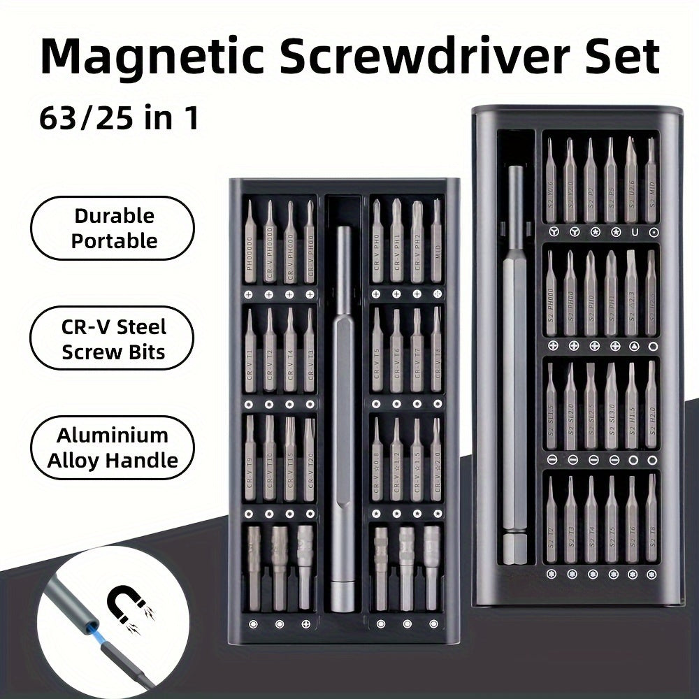 Mr Tools 25 63 In 1 Precision Screwdriver Set Magnetic Screw Driver Kit Bits Rep
