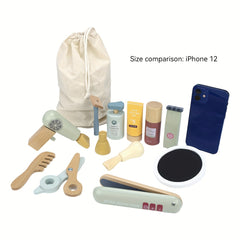 Wooden Hairdressing Set Kids Hair Salon Toy Set