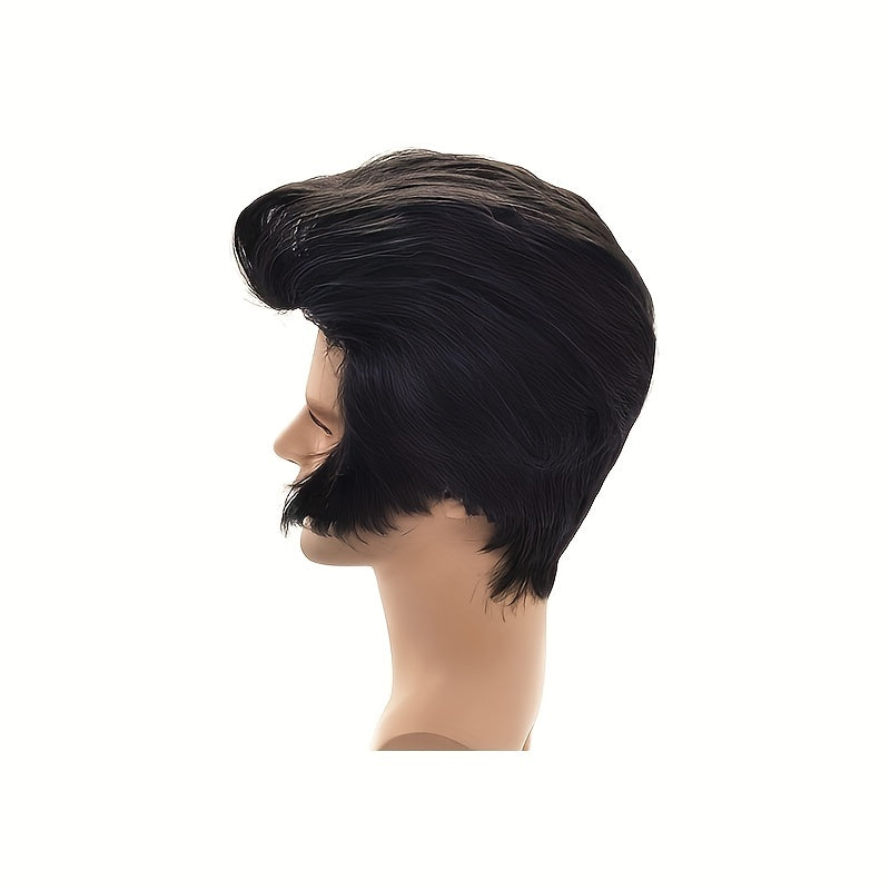 Men's Short Hair Cosplay Wig Christmas Party Head Cover