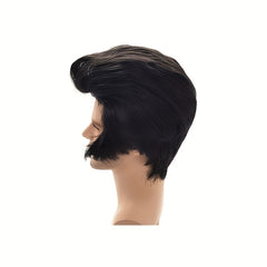 Men's Short Hair Cosplay Wig Christmas Party Head Cover