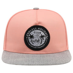 1pc CLUB Men's Pink Hip Hop Flat Brim Hat