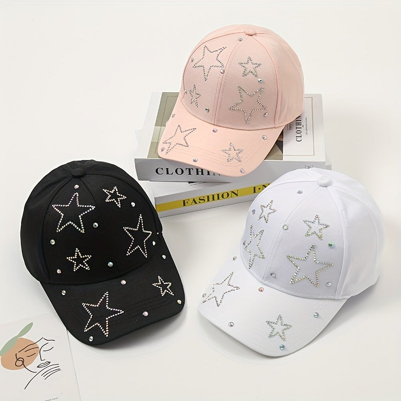 Diamond Five-pointed Star Baseball Cap Spring Sun Visor
