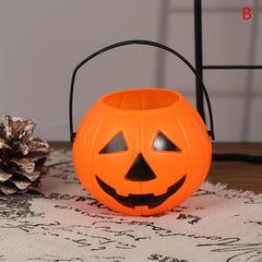 Halloween Pumpkin Lantern Decoration Handheld Pumpkin Bucket