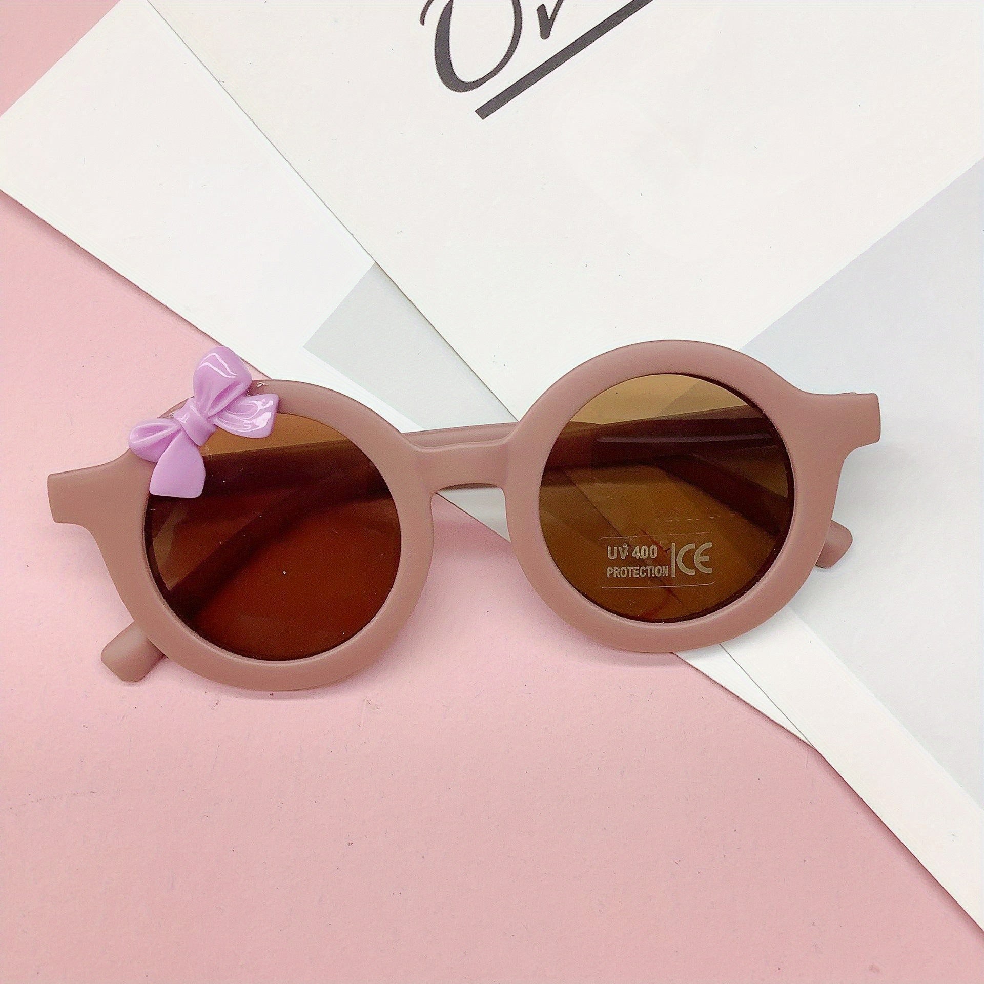 Girls Round Frame Sunglasses UV Protection Summer Kids Accessories