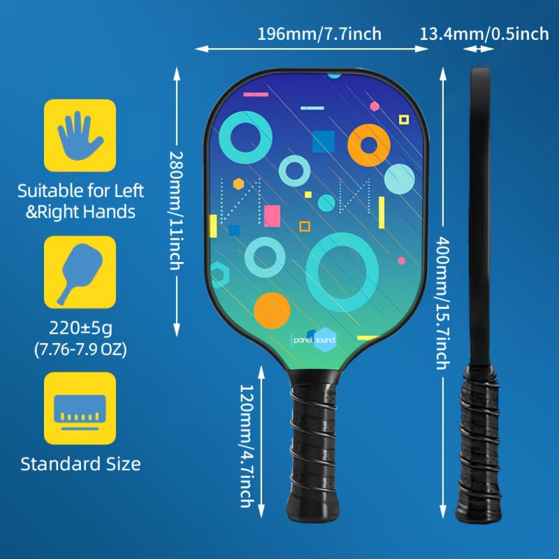PS 008 Pickleball Paddle Lightweight Fiberglass Surface Polypropylene Core