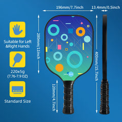 PS 008 Pickleball Paddle Lightweight Fiberglass Surface Polypropylene Core