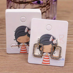 100pcs Jewelry Storage Paper Card Necklaces Earrings Hair Rings Packaging