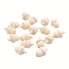20pcs Wooden Acorns & Bowls for Crafts DIY Painting Christmas