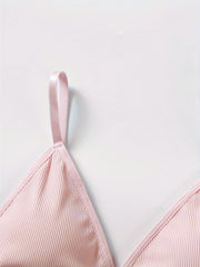 5 Wireless Ribbed Bras Women's Lingerie