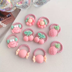 30pcs Cute Elastic Hair Ties for Baby Girls' Ponytails