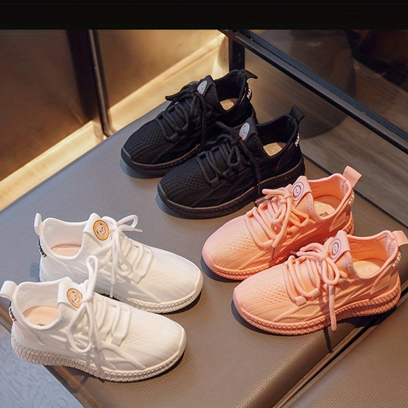 Kids' Lace Up Outdoor Shoes, Breathable & Shock Absorbing