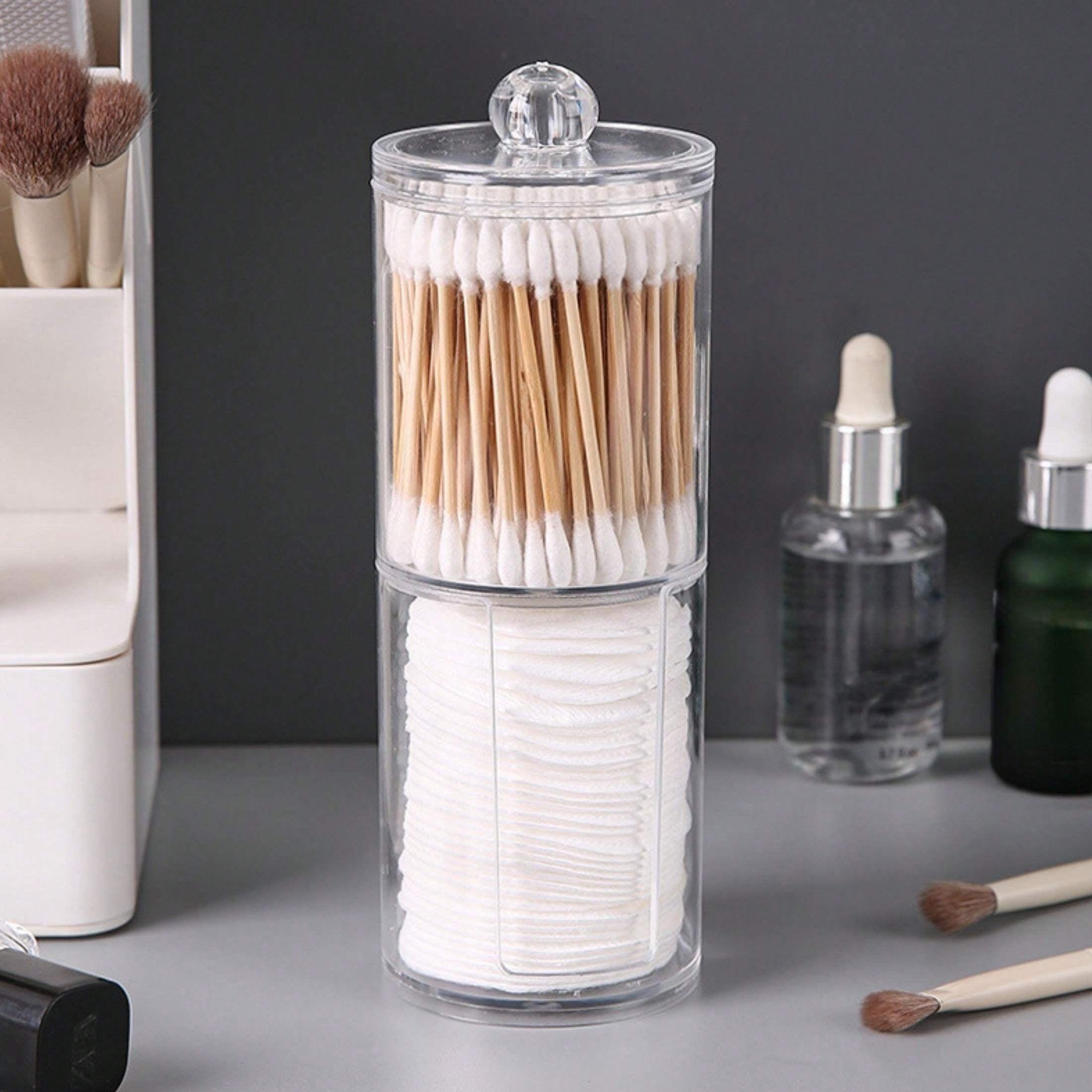 Acrylic Cotton Pads Holder Makeup Storage Containers