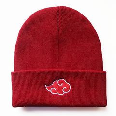 Men's Cartoon Street Red Cloud Embroidery Knitted Warm Hat