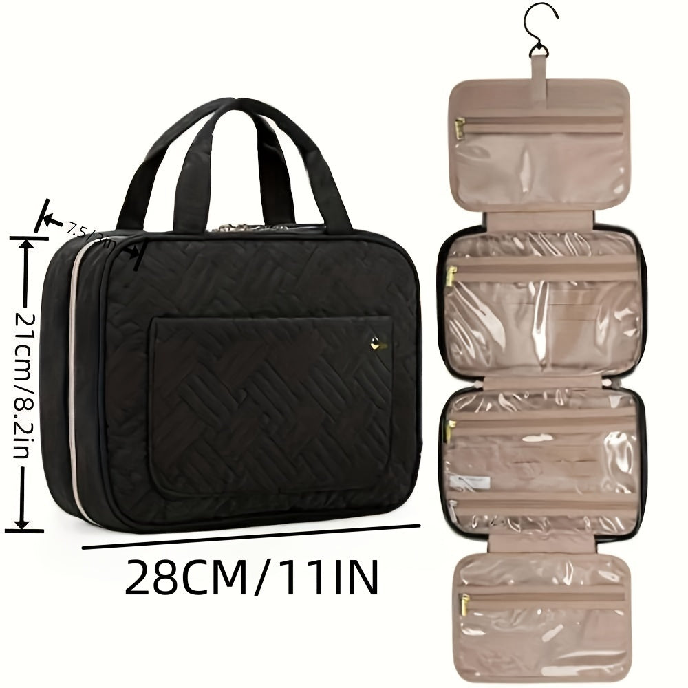 Travel Toiletry Bag with Hanging Hook Water Resistant Makeup Cosmetic Organizer