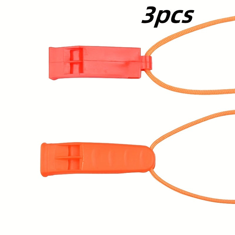 3pcs Survival Whistle with Lanyard for Outdoor Camping