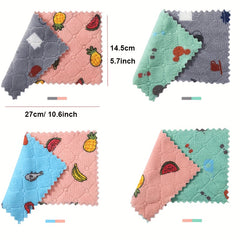 10pcs Printed Rags Scouring Cloth Cleaning Cloths