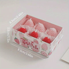 Fruit Aroma Candle Strawberry Scented 9pcs Box Stress Relief Deco