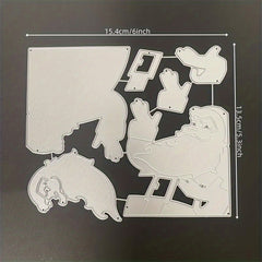 Christmas Santa Snowman House Metal Cutting Dies DIY Greeting Card Scrapbooking