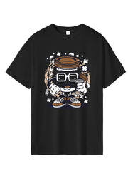Cartoon Print Men's Summer Short Sleeve T-shirt