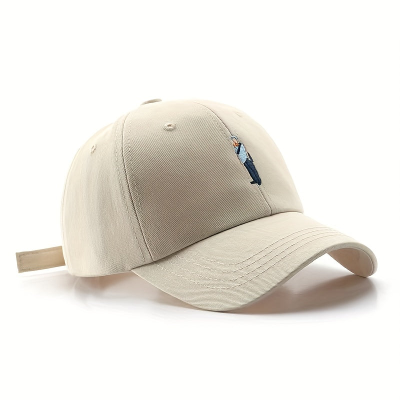 Embroidered Cartoon Character Baseball Cap for Women