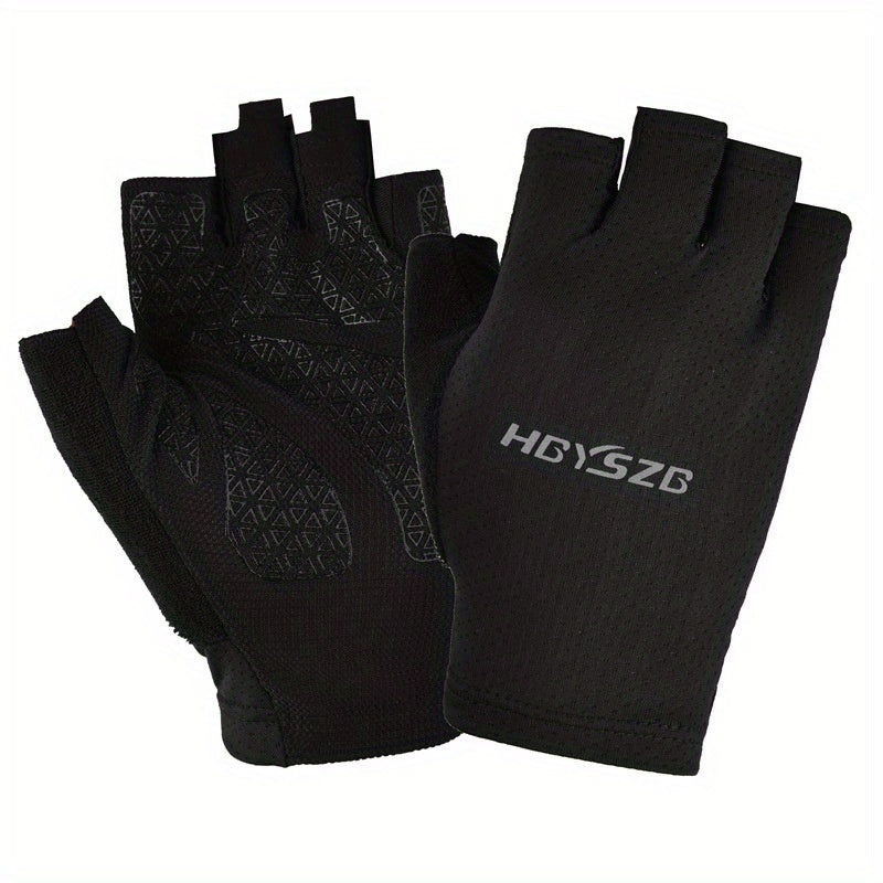 Breathable Fingerless Fitness Gloves for Non Slip Grip and Sun Protection