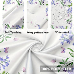 Colorful Flower Pattern Polyester Tablecloth Waterproof Stain Resistant