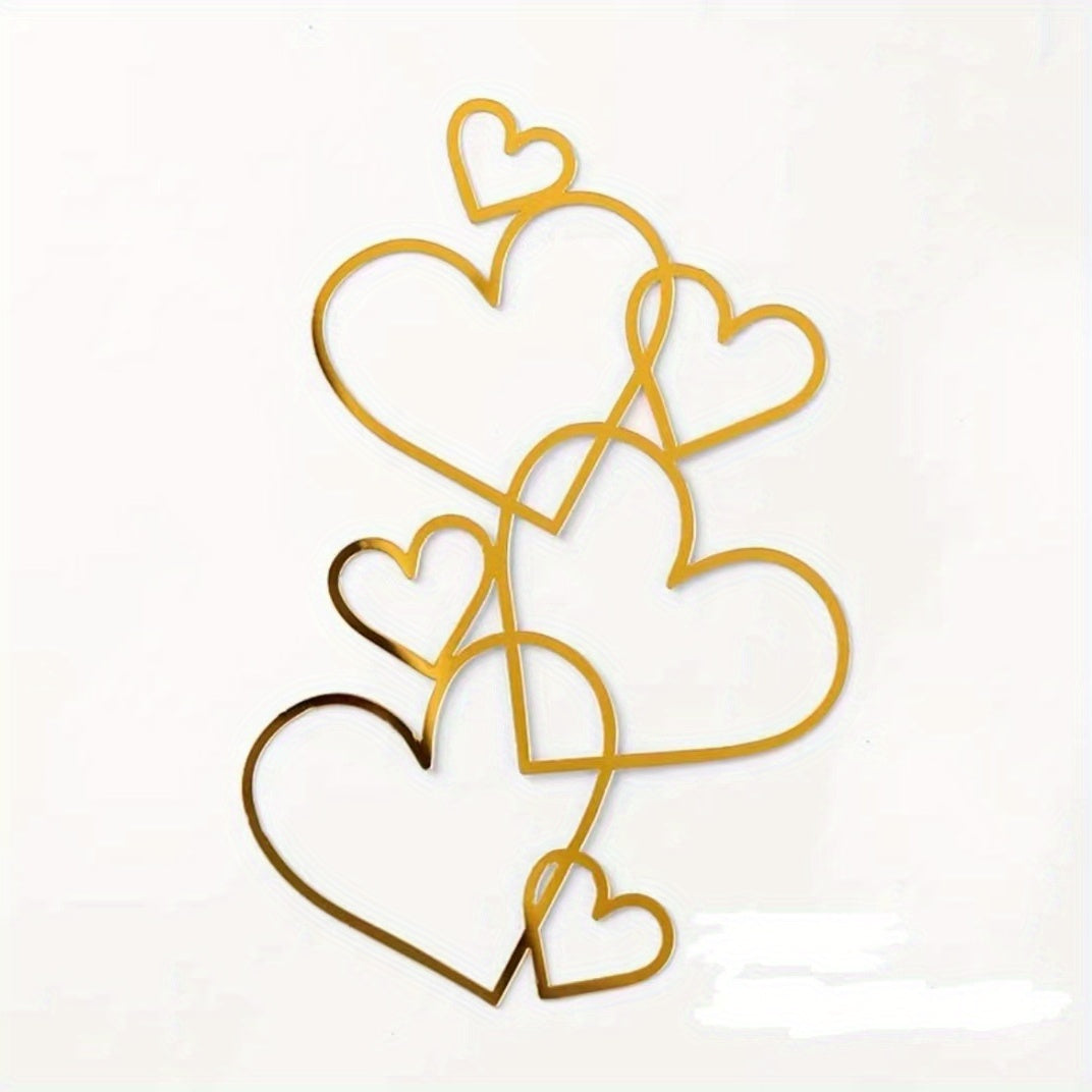 Heart Acrylic Cake Topper for Mother's Day & Anniversaries