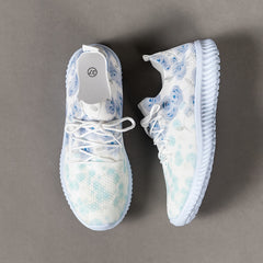 Floral Pattern Sneakers Women's Casual Low Top Running Trainers
