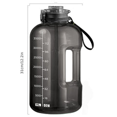 3800ml Large Capacity Water Bottle Leakproof with Strap and Straw