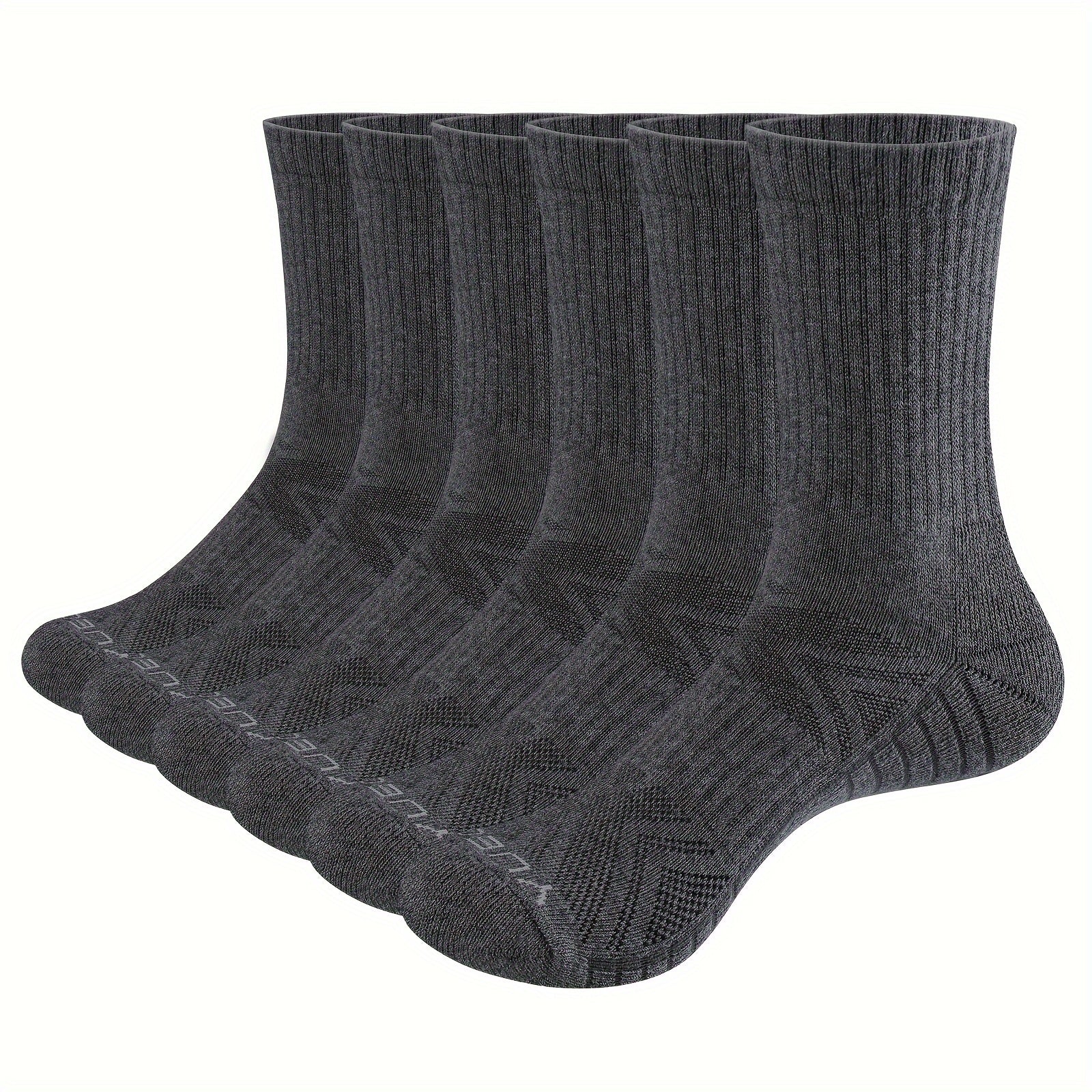 6 Pairs Men's Mid Tube Outdoor Sports Socks