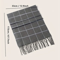 1pc Scarves Braid Warm Scarf Men's Scarf Large Neckerchief