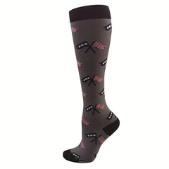 American Flag Calf Socks Knee High Compression Sports Stockings