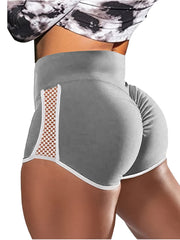 Women's Cut Out Skinny Shorts High Waist Yoga Shorts