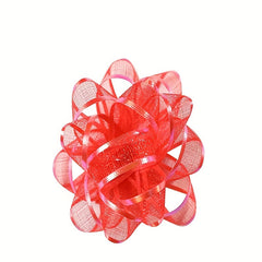 5pcs Shining Film Snow Yarn Star Pull Flower Laser Butterfly Bow Ribbon Wedding