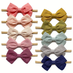 Sweet Fabric Bow Headband Hairband for Baby Girls