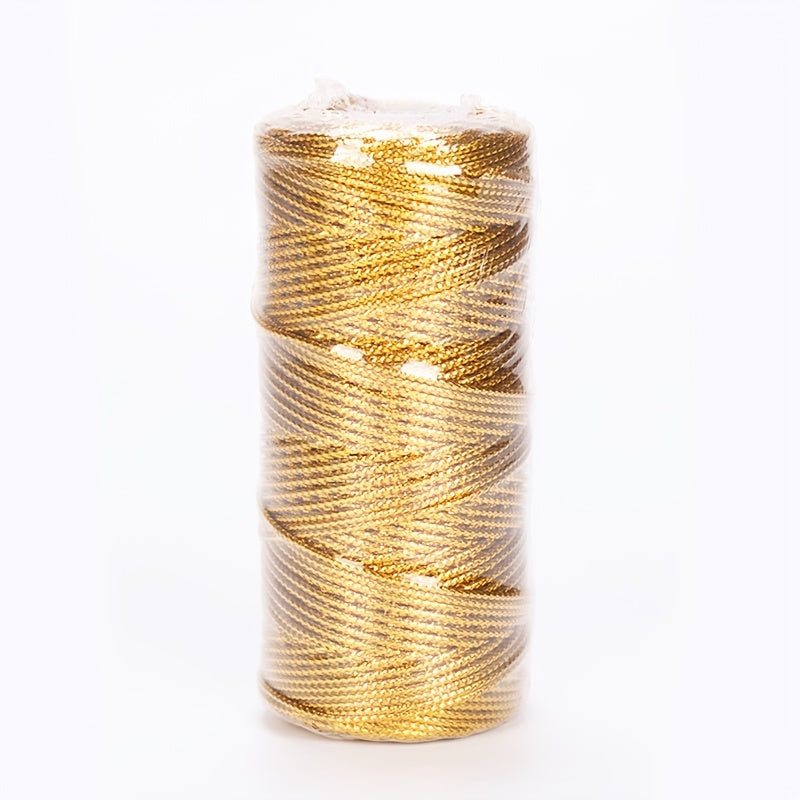 100M Golden Silvery Tag Wire Non elastic Line Ribbons For Flower Wrapping
