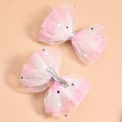 Girls Star Mesh Hair Clip Princess Hair Accessories