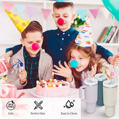 6pcs Flowers Shaped Straw Tip Covers Silicone Soft Straw Plugs For 10mm Straws