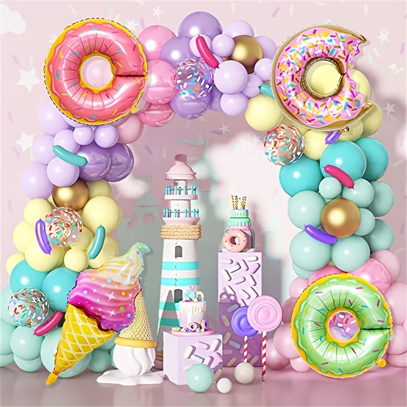 139pcs Donut Balloon Garland Arch Set Wedding Birthday Party Decoration