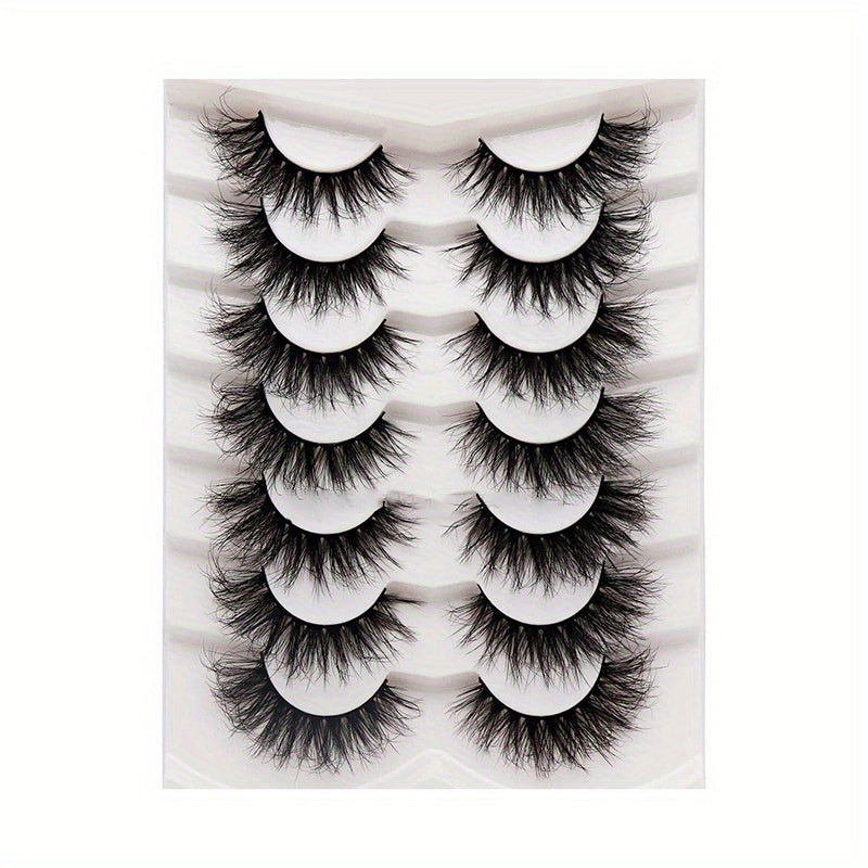 7 Pairs Fluffy Faux Mink Lashes for Daily Party Makeup