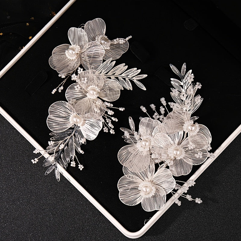 Faux Pearl Crystal Wedding Hair Clip