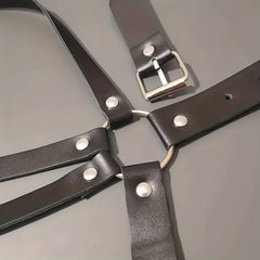 Men's Leather Shoulder Strap PU Leather Suspenders