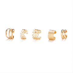 5pcs Leaf Shaped Ear Clip Fine Jewelry