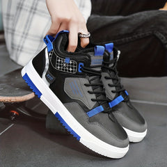 Men's High Top Thermal Sneakers with Fuzzy Lining