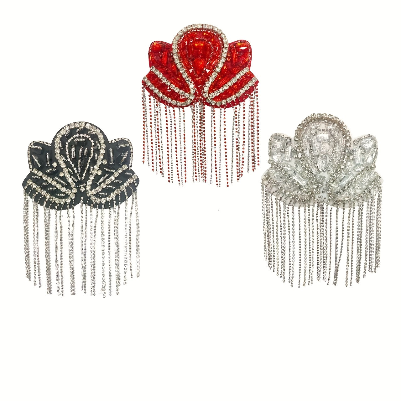 Glittered Fringe Shoulder Titles for Performance Wear