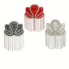 Glittered Fringe Shoulder Titles for Performance Wear